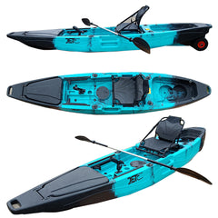 Jet Fish 12'(3)  3.66M 12ft Fishing Kayak with Aluminum Seat and Wheel